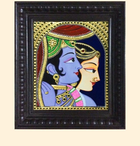 Radha Krishna 2e - 16x14 in with frame