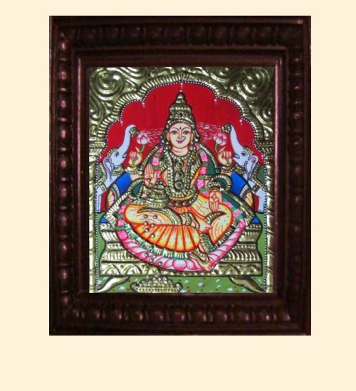 Lakshmi 10 - Gaja Lakshmi - 10x8in (14x12in with frame)