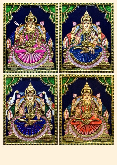 Ashta Lakshmi 21 - 10x8in each (without frame)