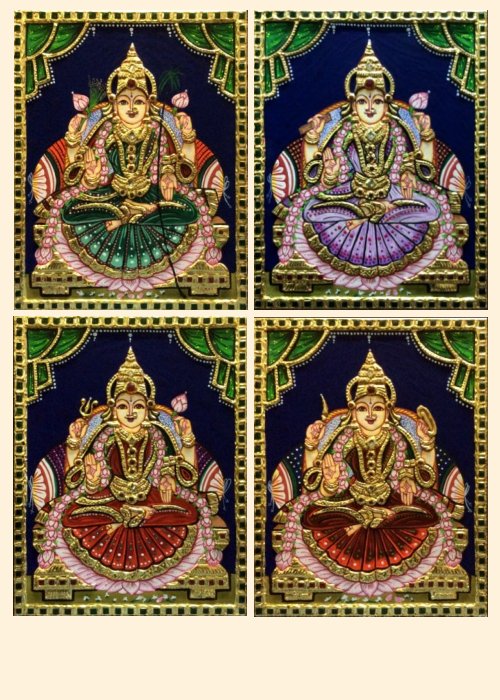 Ashta Lakshmi 21 - 10x8in each (without frame)