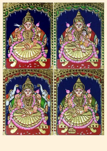 Ashta Lakshmi 24 - 8x6in each (without frame)