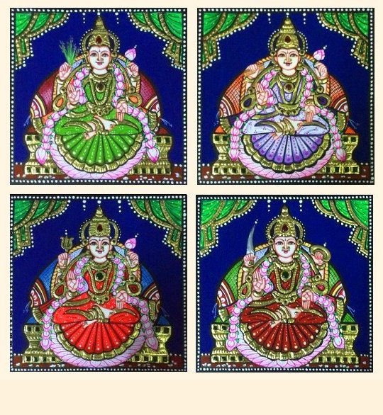 Ashta Lakshmi 31 e-h - 7x7in each (without frame)