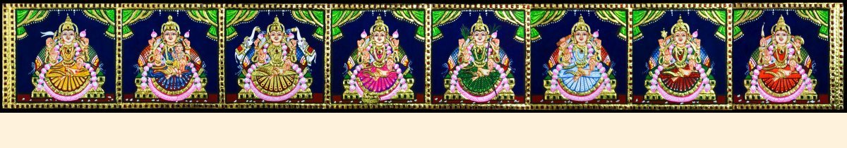 Lakshmi 32 - Ashta Lakshmi above pooja room door- 60x7in