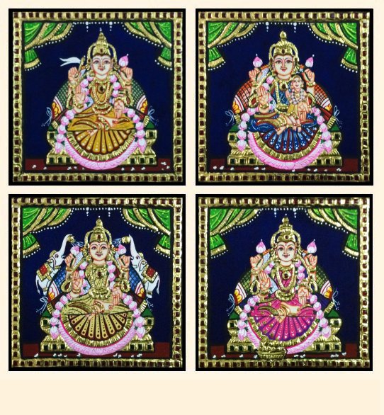 Ashta Lakshmi 32 - 7x7in each (without frame)