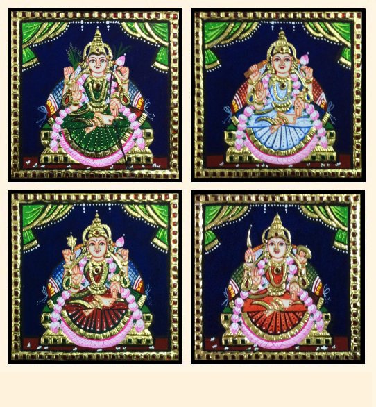 Ashta Lakshmi 33 - 7x7in each (without frame)