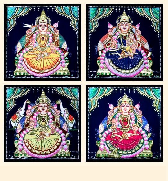 Ashta Lakshmi 35 - 7x7in each (without frame)