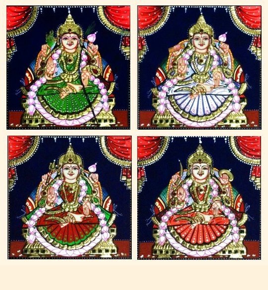 Ashta Lakshmi 38 - 7x7in each (without frame)