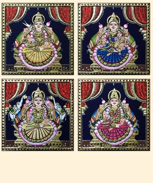 Ashta Lakshmi 44 - 10x10in each (without frame)